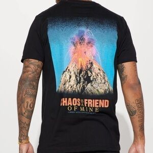 Chaos is a friend short sleeve tee – Black